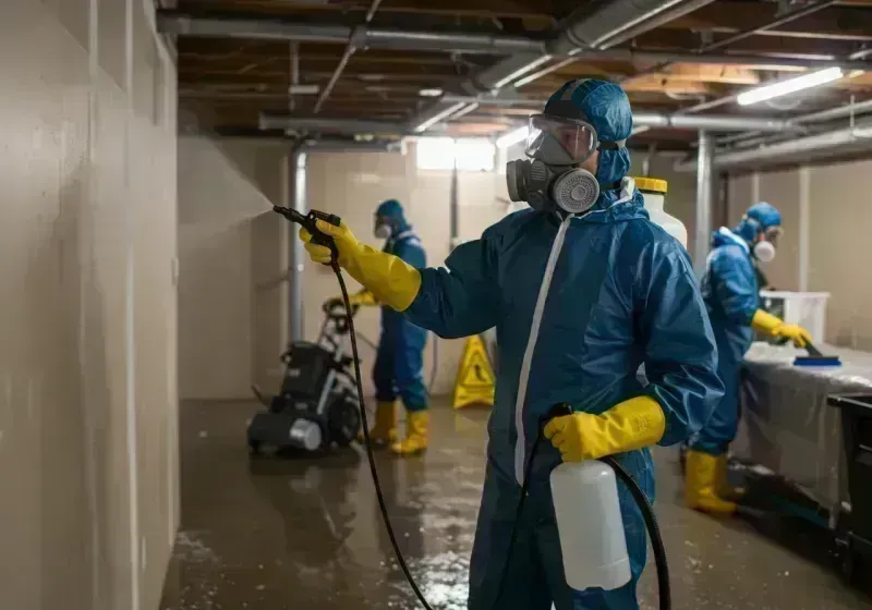 Basement Sanitization and Antimicrobial Treatment process in Plainfield, IN