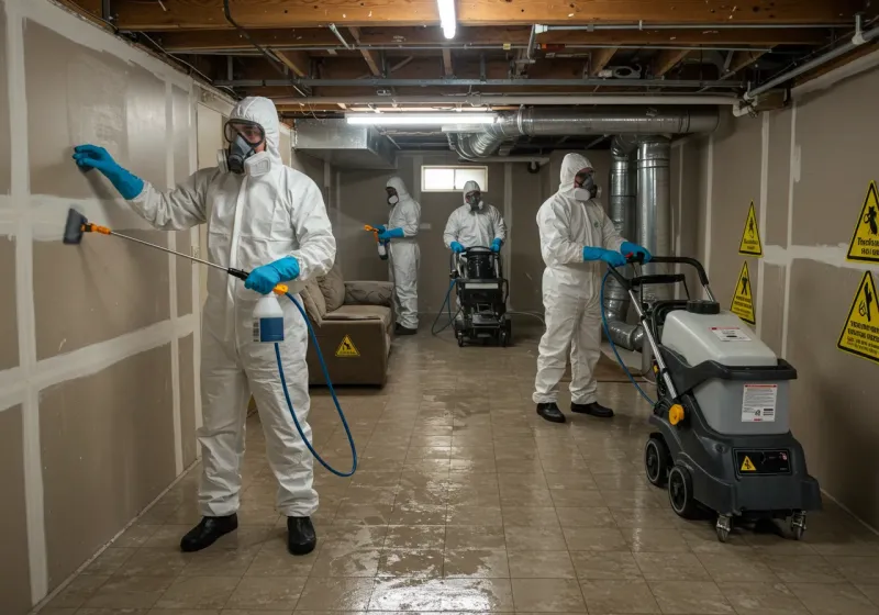 Basement Moisture Removal and Structural Drying process in Plainfield, IN